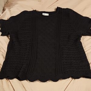 Croft & Barrow Black Textured Women's Sweater